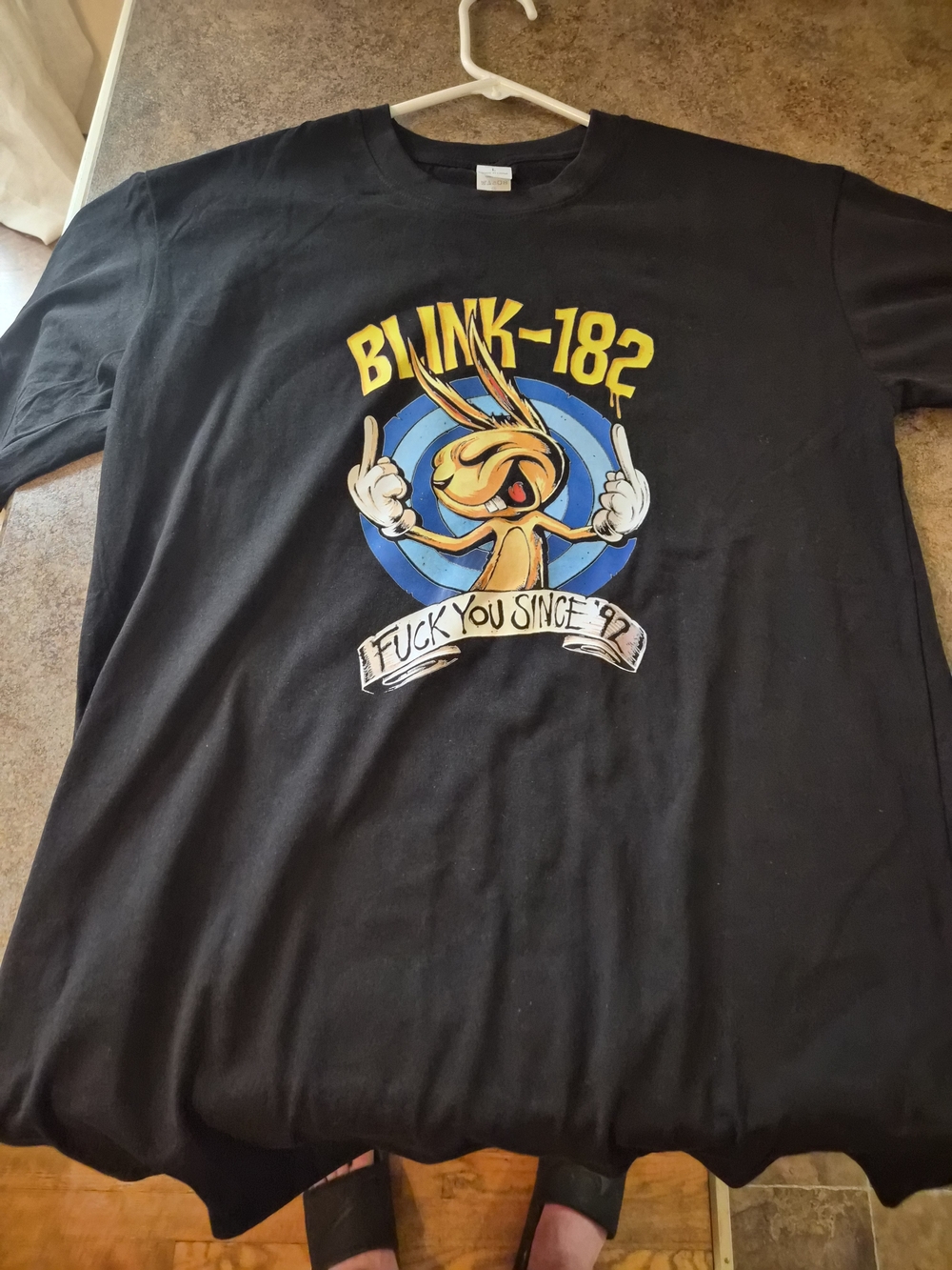 Blink 182 Black Graphic Band Tee - Yellow & Blue Logo